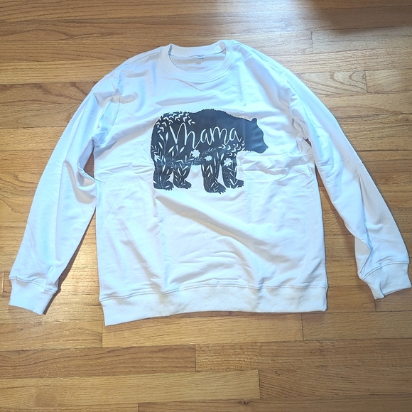 Mama Bear Printed Graphic Crewneck Sweatshirt Winter Pullover Crew Neck Women's - Picture 9 of 12